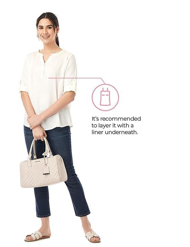 fyltr Women's Fashion V-Neck Top with Roll-up Sleeves  | Tops for Women | Soft & Comfortable |Women's Top for Office - Image 4